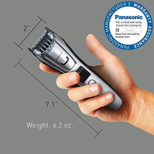 Panasonic Multigroom Beard Trimmer Kit For Face, Head, Body Hair Styling and Grooming, 39 Quick-Adjust Dial Trim Settings, Cordless/Cord, – ER-GB80-S, Silver