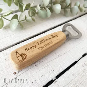 Personalised Bottle Opener - Bottle & Glass 13843