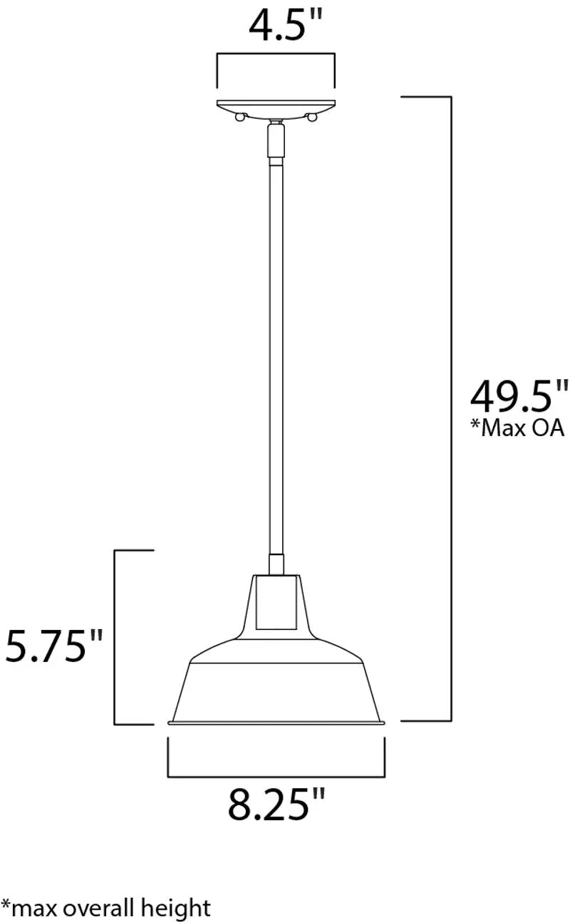 Pier M 8.25" Outdoor Pendant Single Pendant