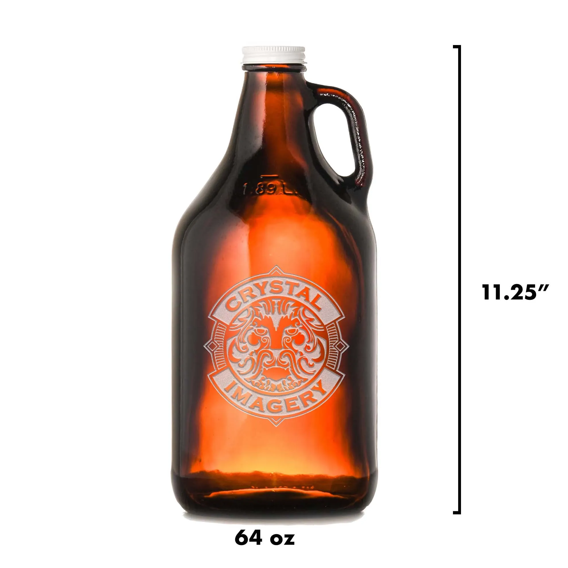 Pineapple Engraved Beer Growler & Pint Glass Gift Set