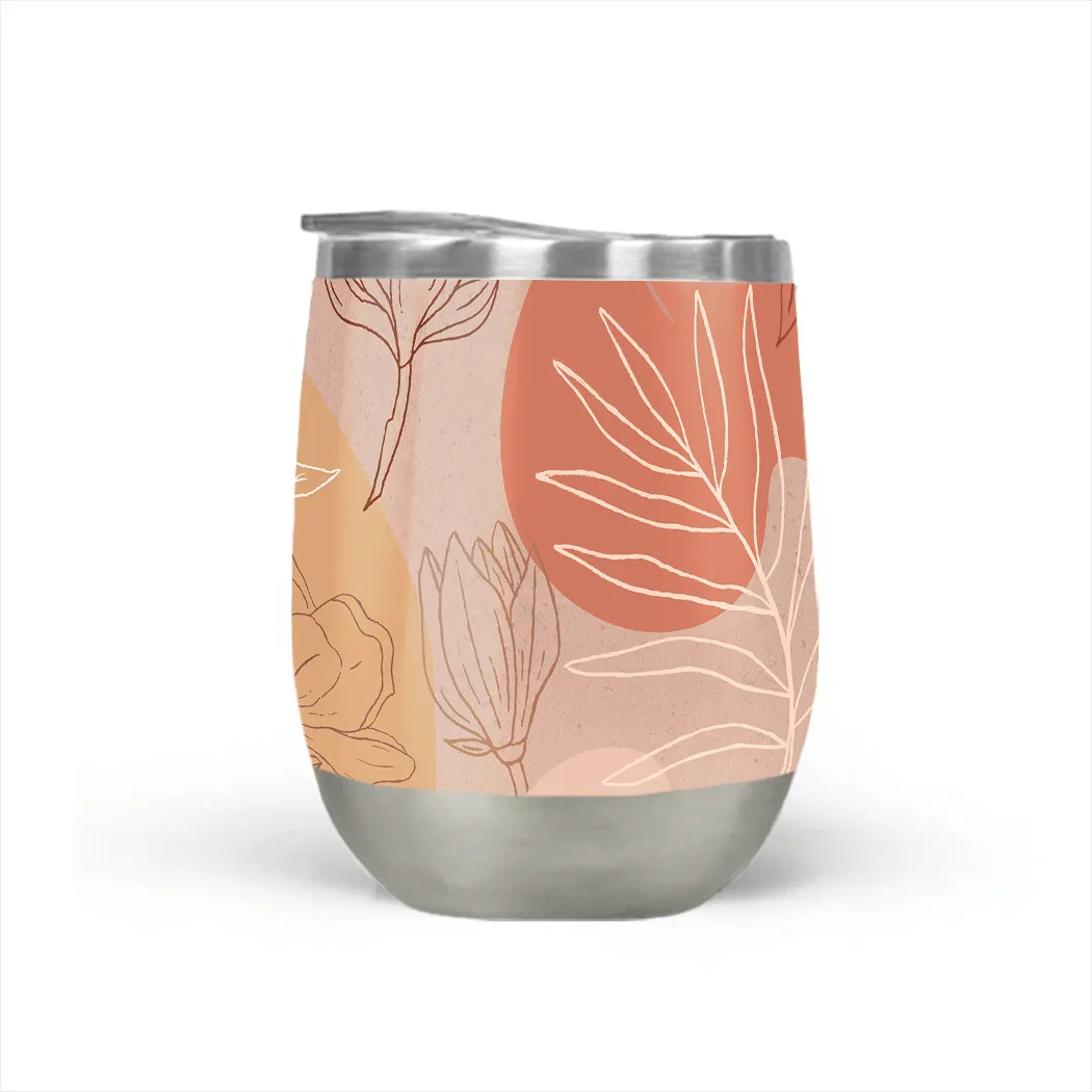 Pink Abstract Desert Wine Tumbler