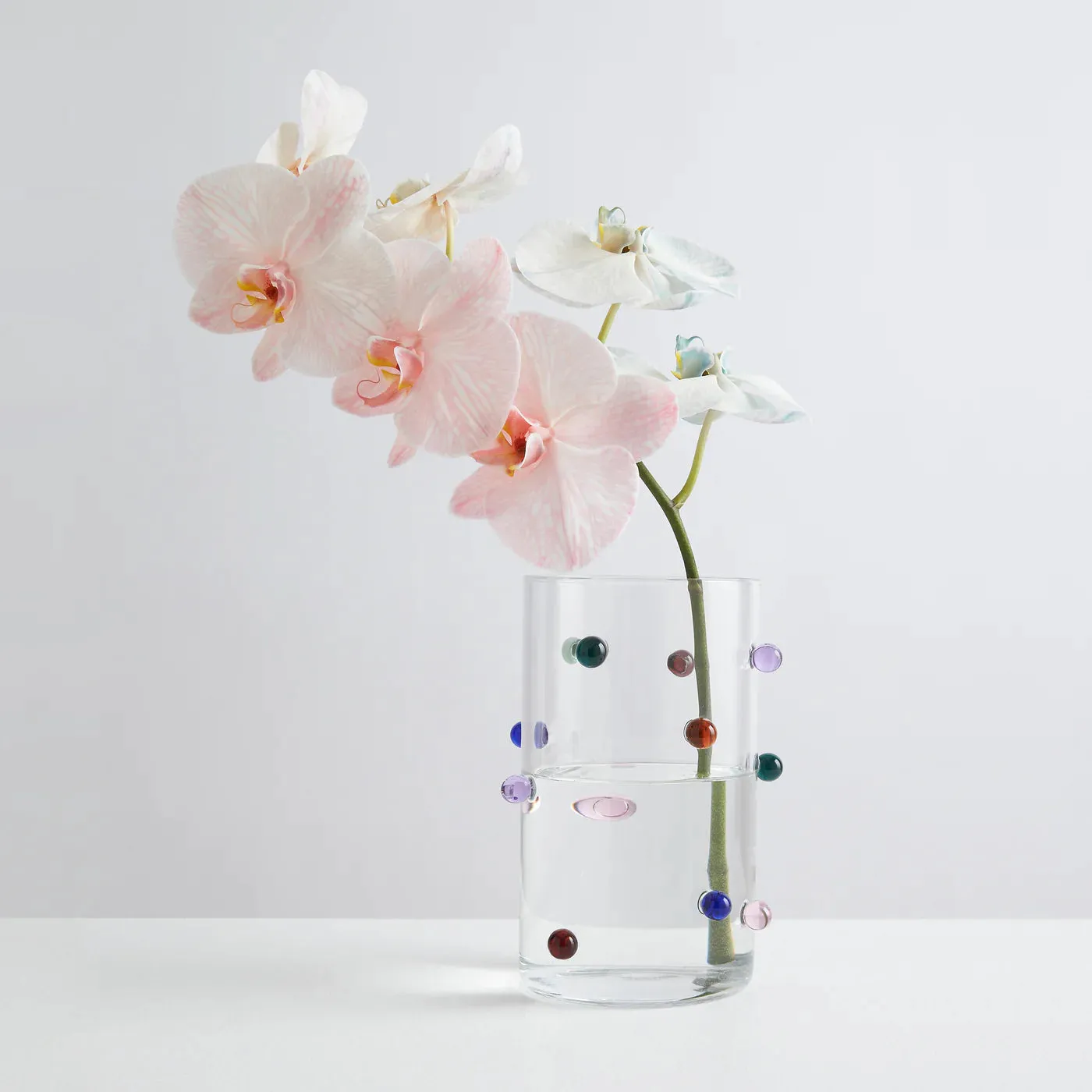 POMPONETTE VASE - CLEAR / MULTI