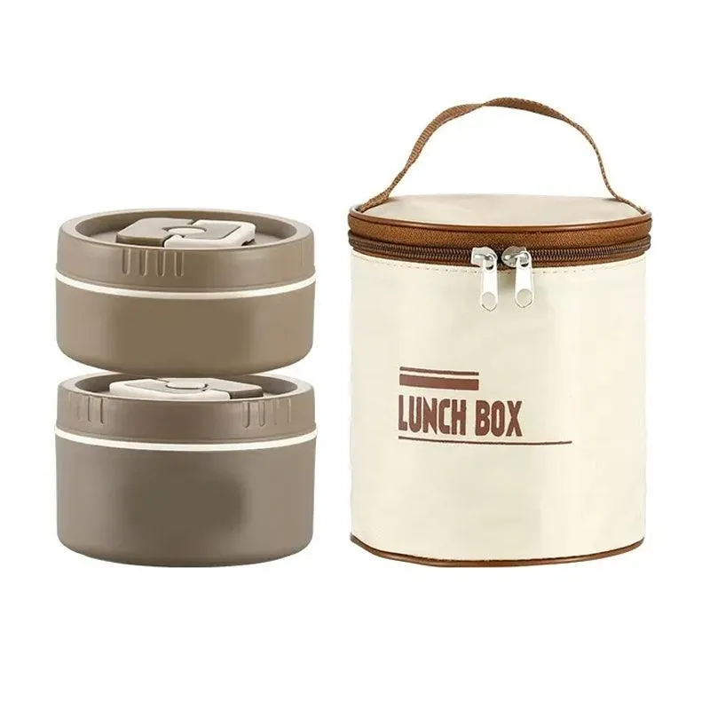 Portable Hot & Cold Food Insulation Lunch Box With Bag