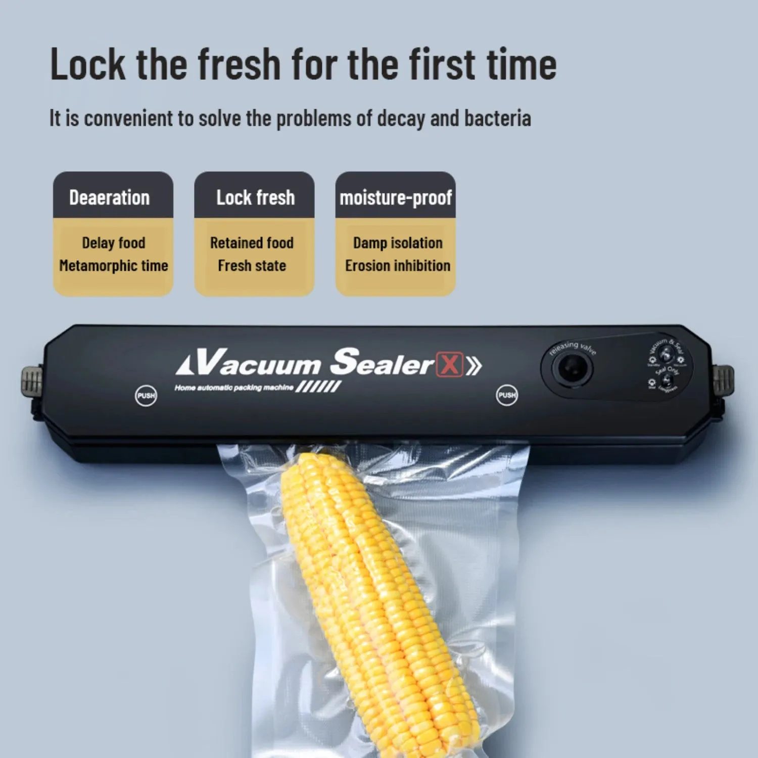 Preffers™ Home Vacuum Sealer - Portable Food Packaging Machine for Freshness Preservation