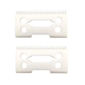 Professional Ceramic Clipper Blades 2 Hole2-Hole Clipper Ceramic Blade Cutter,Ceramic Clipper Replacement Blades for Wahl Senior Cordless Clipper, Wahl Magic Clip, Wahl Sterling Senior (2Pcs)