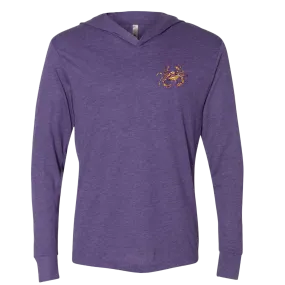 Purple & Gold Adult Long Sleeve Hoodie T-shirt