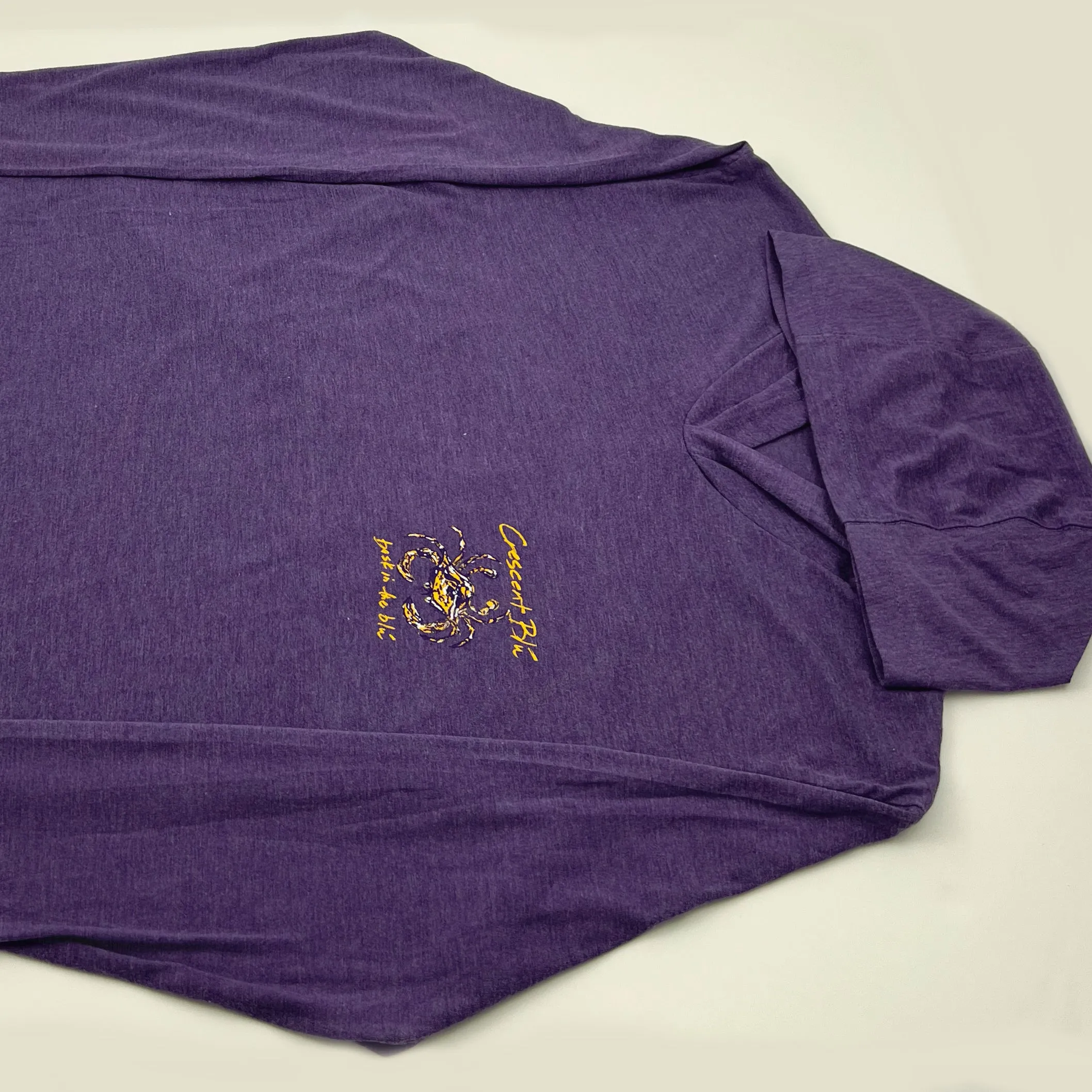 Purple & Gold Adult Long Sleeve Hoodie T-shirt