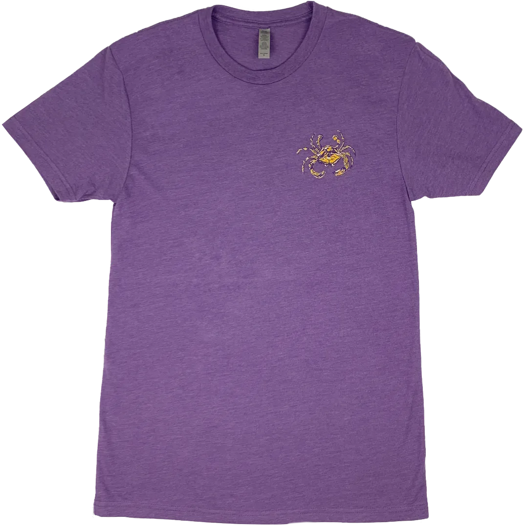 Purple & Gold Adult Short Sleeve T-shirt