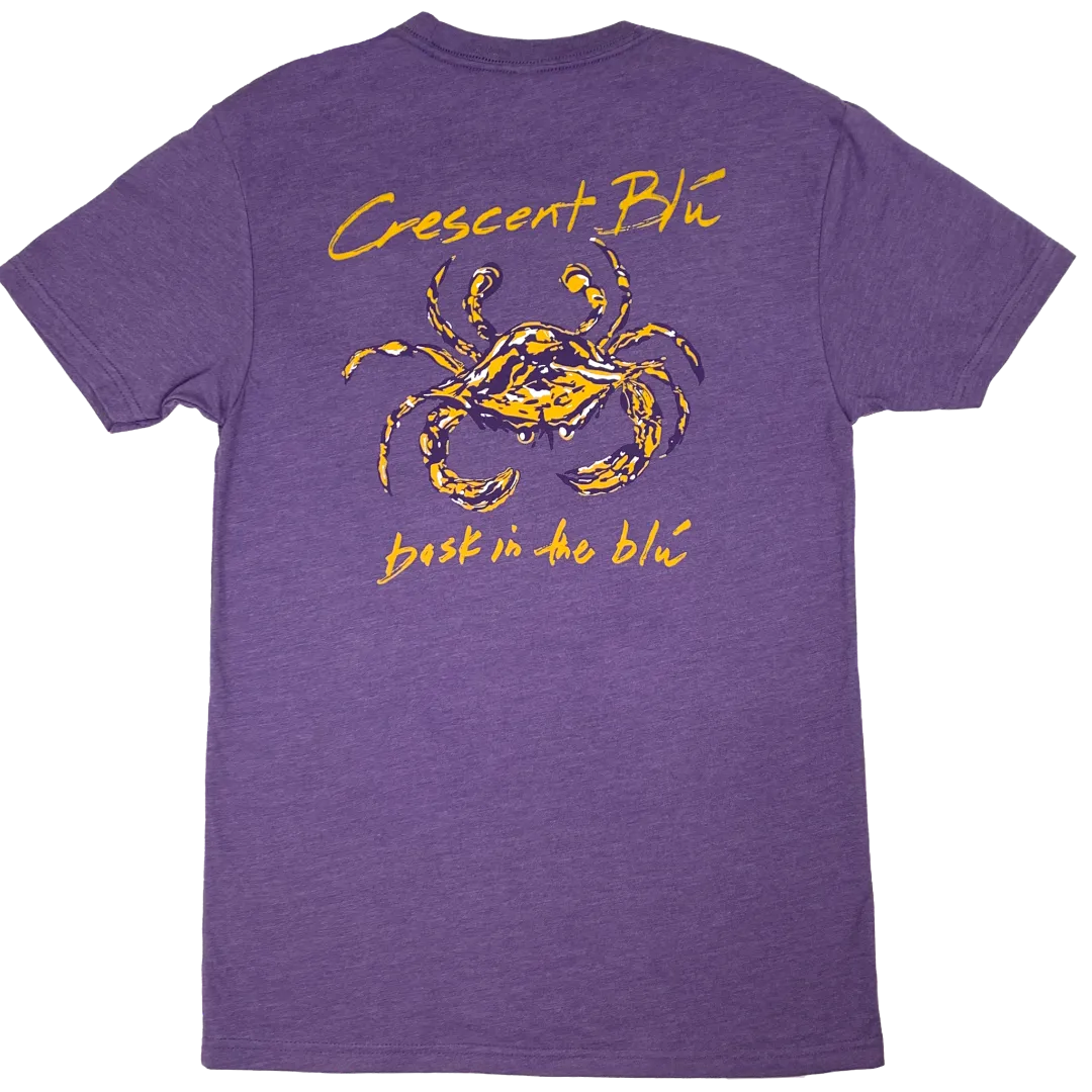 Purple & Gold Adult Short Sleeve T-shirt