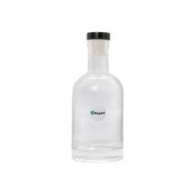 Regent Glass Gin Bottle with Black Stopper 200ml