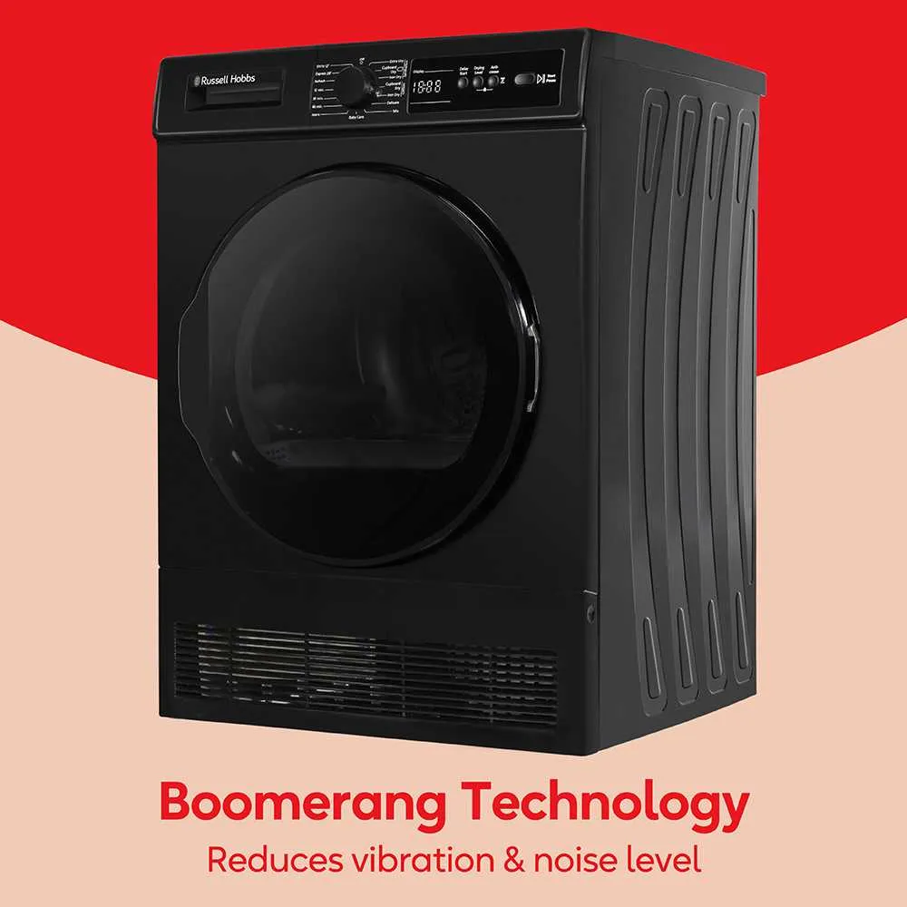 Russell Hobbs RH8CTD111B 11 Series 8kg Condenser Dryer -B Rated- Black