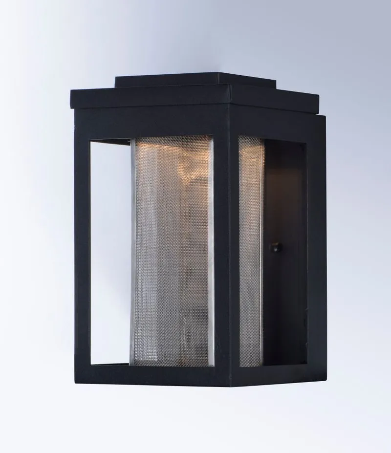 Salon 6" x 10" Single Light Outdoor Wall Sconce in Black