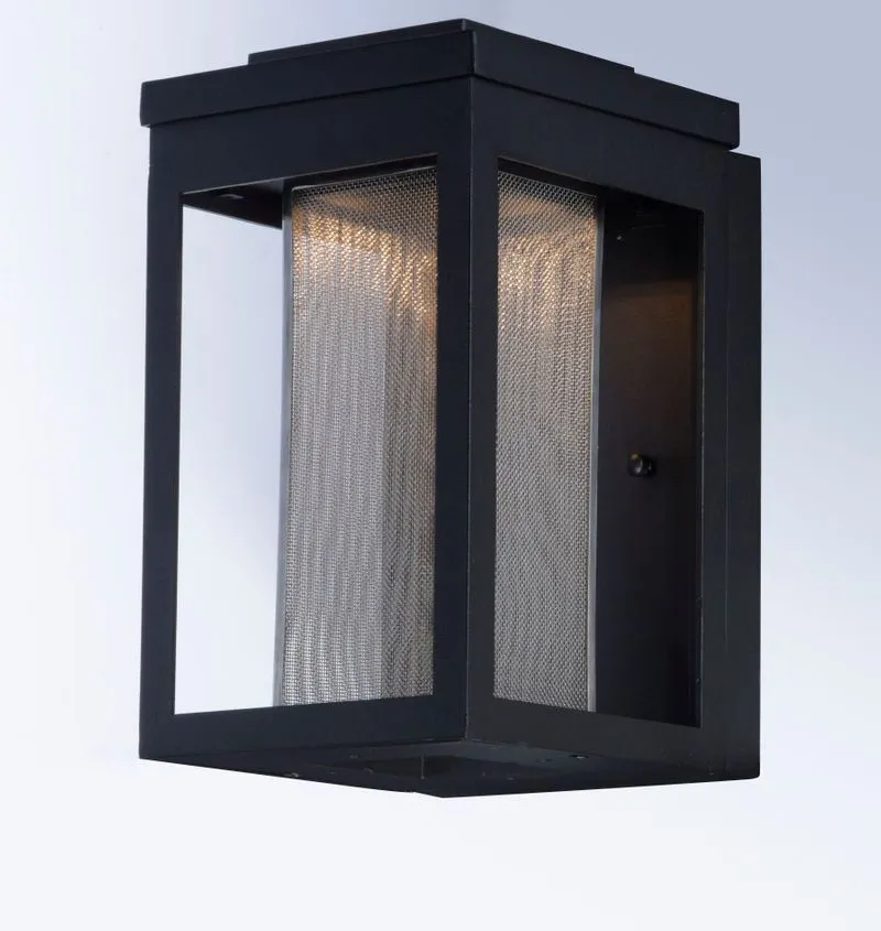 Salon 6" x 10" Single Light Outdoor Wall Sconce in Black