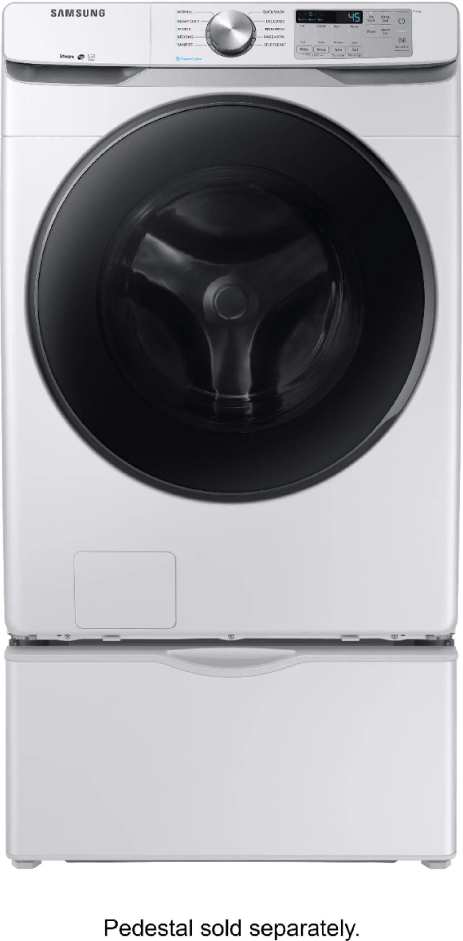 Samsung - 4.5 Cu. Ft. 10 Cycle High Efficiency Front Loading Washer with Steam - White