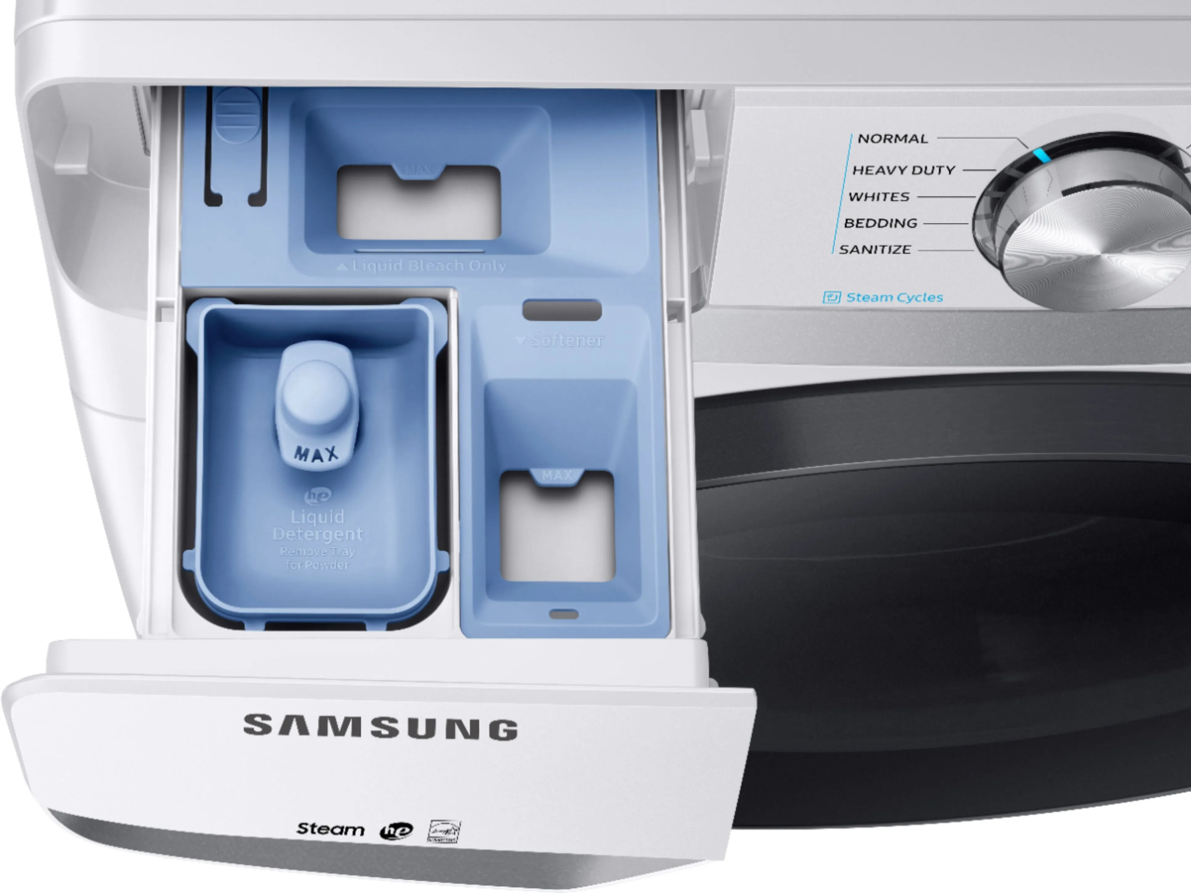 Samsung - 4.5 Cu. Ft. 10 Cycle High Efficiency Front Loading Washer with Steam - White