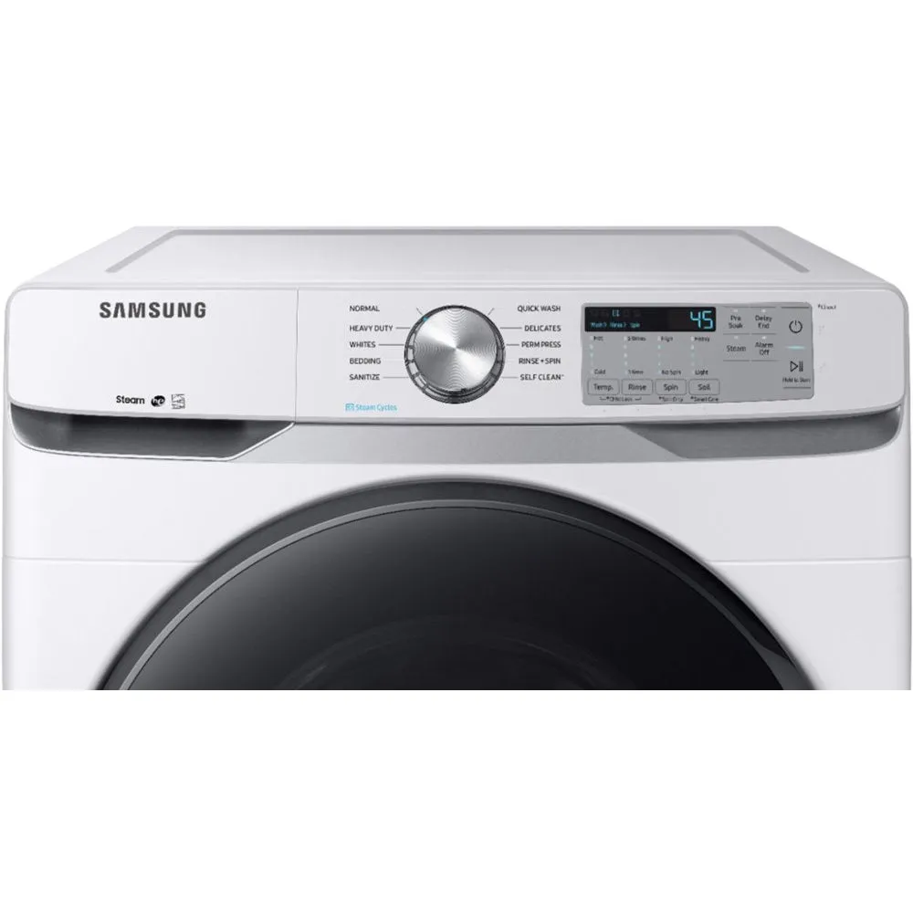 Samsung - 4.5 Cu. Ft. 10 Cycle High Efficiency Front Loading Washer with Steam - White