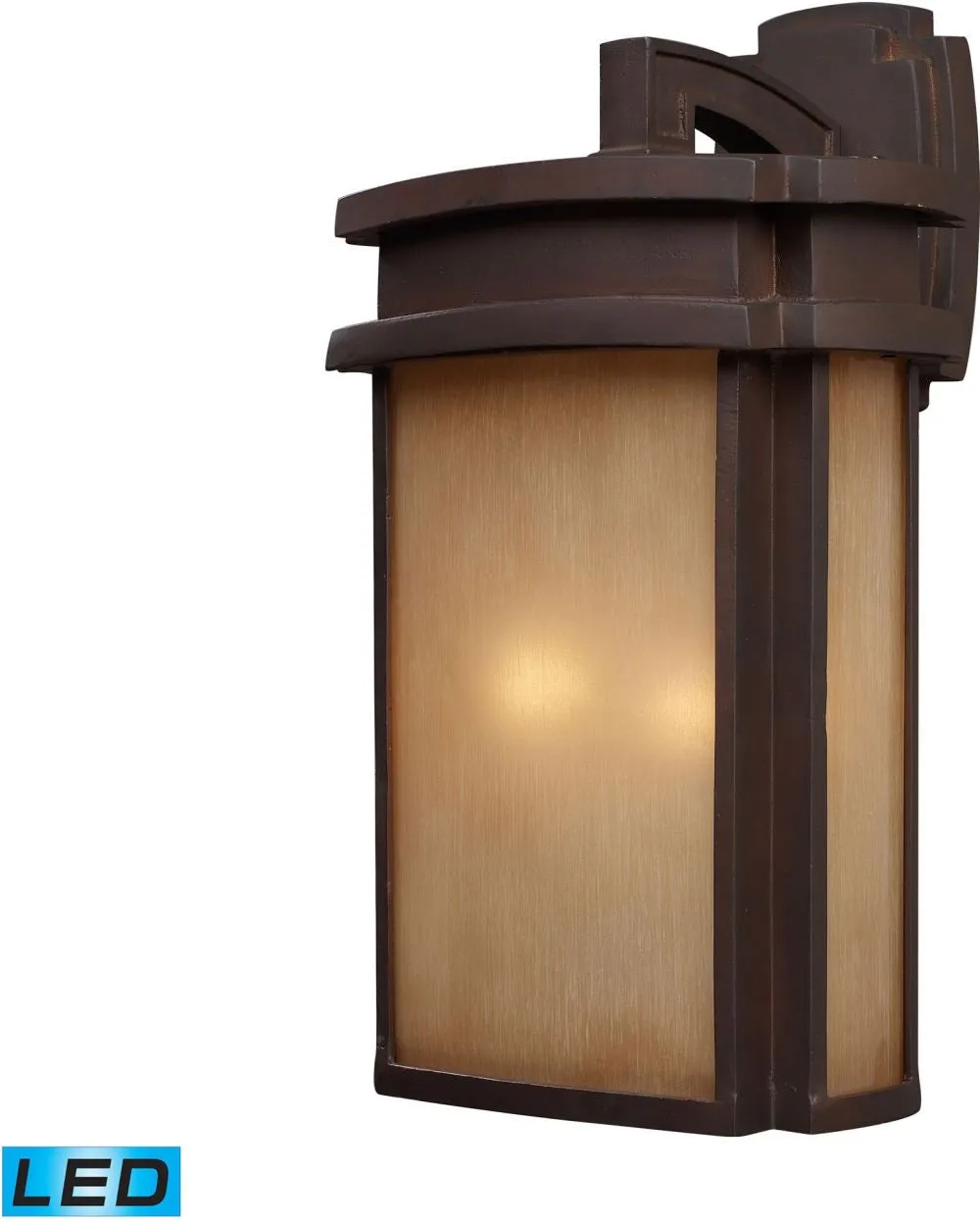 Sedona 2 Light Outdoor Led Wall Sconce In Clay Bronze