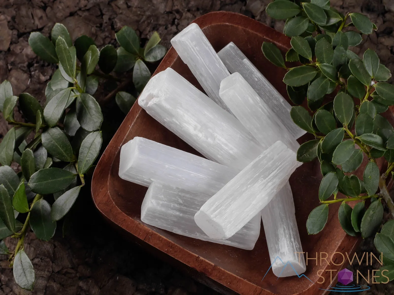 SELENITE WAND - Raw Crystals, Selenite Sticks, Crystal Wand, Selenite Charging Station,  E1022