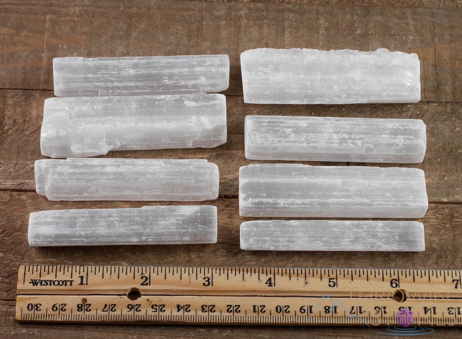 SELENITE WAND - Raw Crystals, Selenite Sticks, Crystal Wand, Selenite Charging Station,  E1022