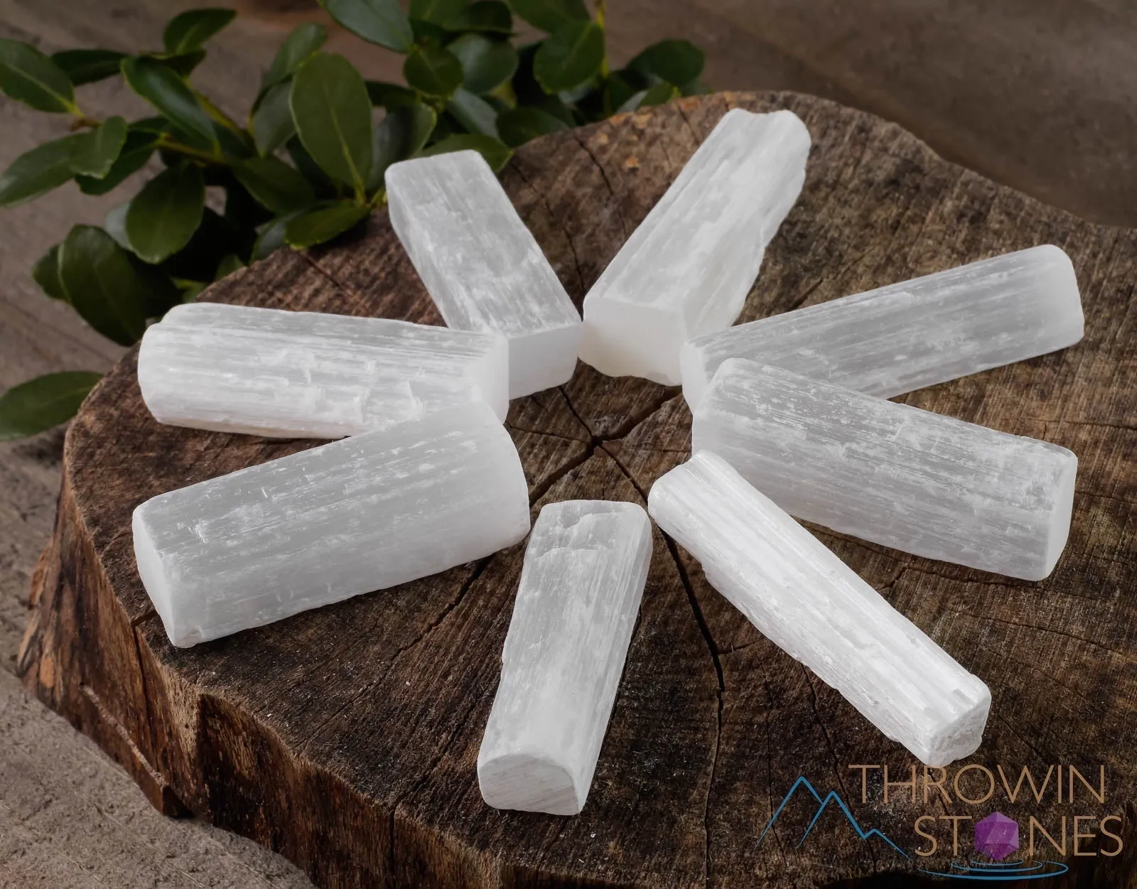 SELENITE WAND - Raw Crystals, Selenite Sticks, Crystal Wand, Selenite Charging Station,  E1022