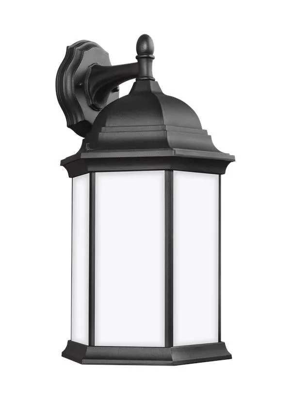 Sevier Collection - Large One Light Downlight Outdoor Wall Lantern | Finish: Black - 8438751-12