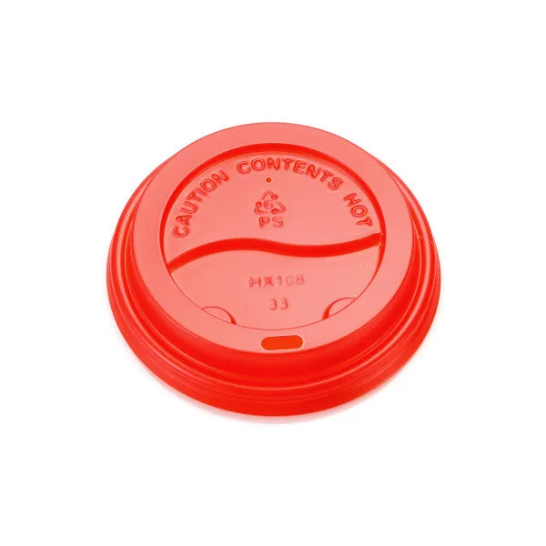 Sip Lid for Coffee Cup Red Fit Size 350ml 10Pack