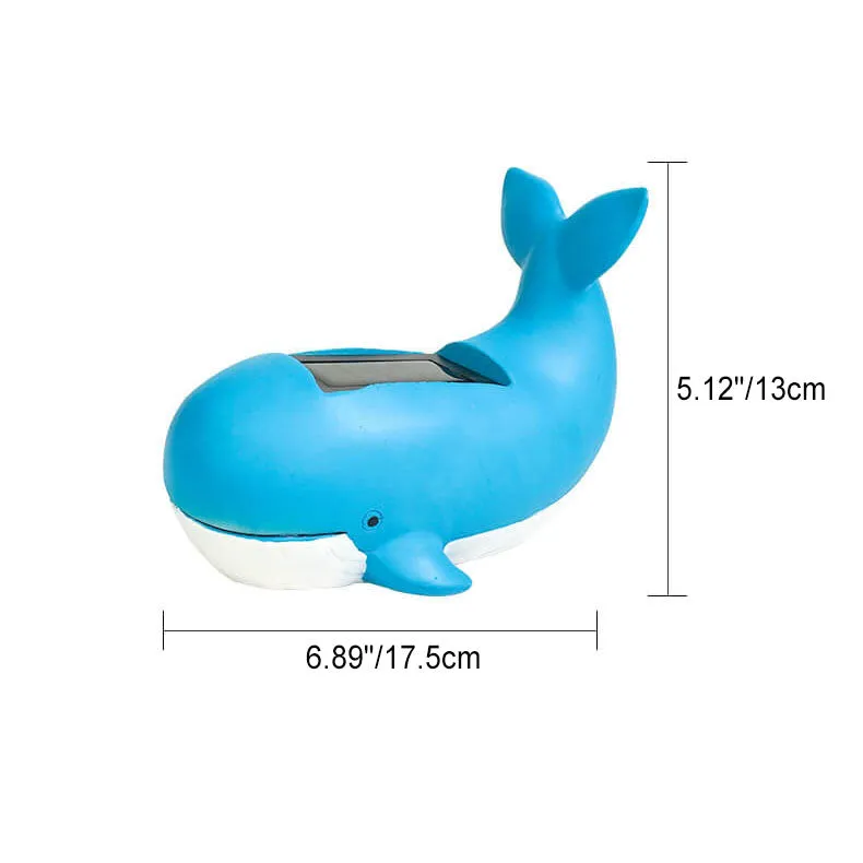 Solar Creative Resin Animal Whale LED Outdoor Lawn Landscape Light