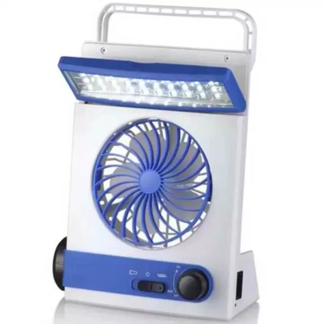 Solar Light Fan Rechargeable with Flashlight & Led light - LR 5591