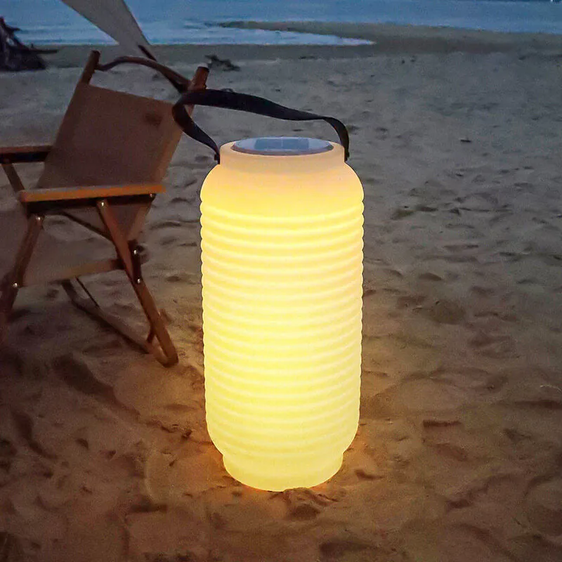 Solar Waterproof Decorative Lanterns PE Camping Portable LED Outdoor Light