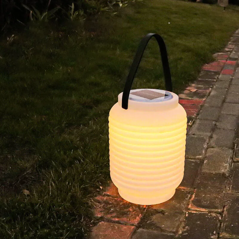 Solar Waterproof Decorative Lanterns PE Camping Portable LED Outdoor Light