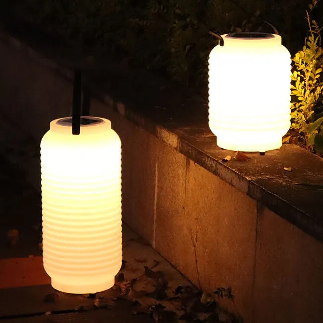 Solar Waterproof Decorative Lanterns PE Camping Portable LED Outdoor Light