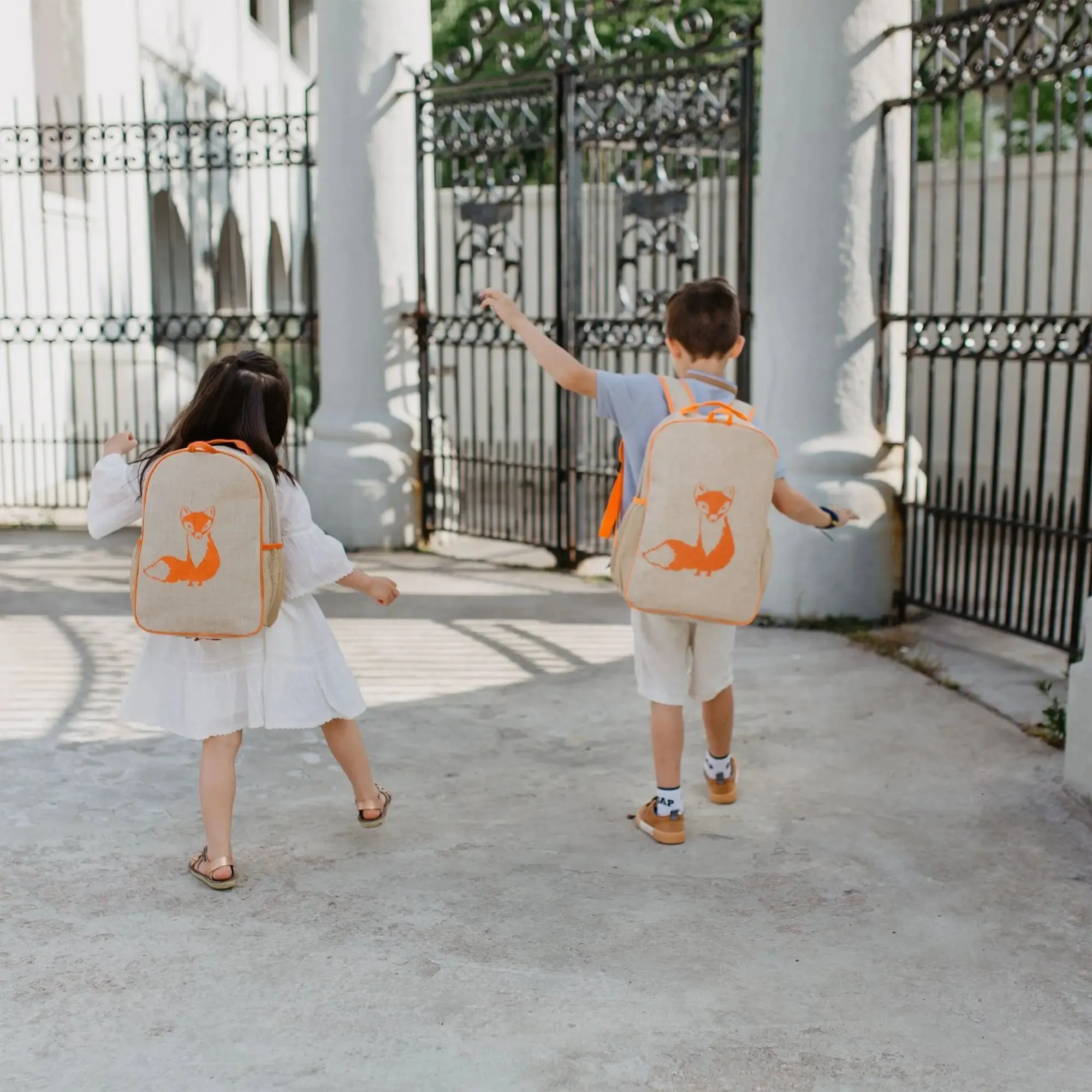 SoYoung Orange Fox Grade School Backpack