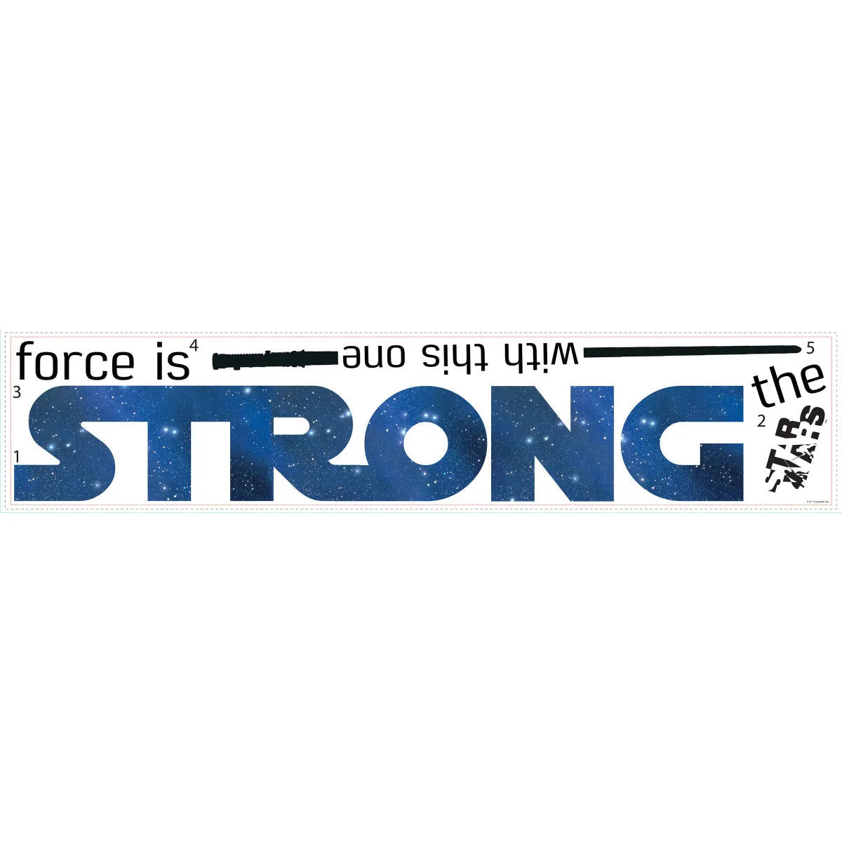 STAR WARS CLASSIC THE FORCE IS STRONG PEEL AND STICK WALL DECALS