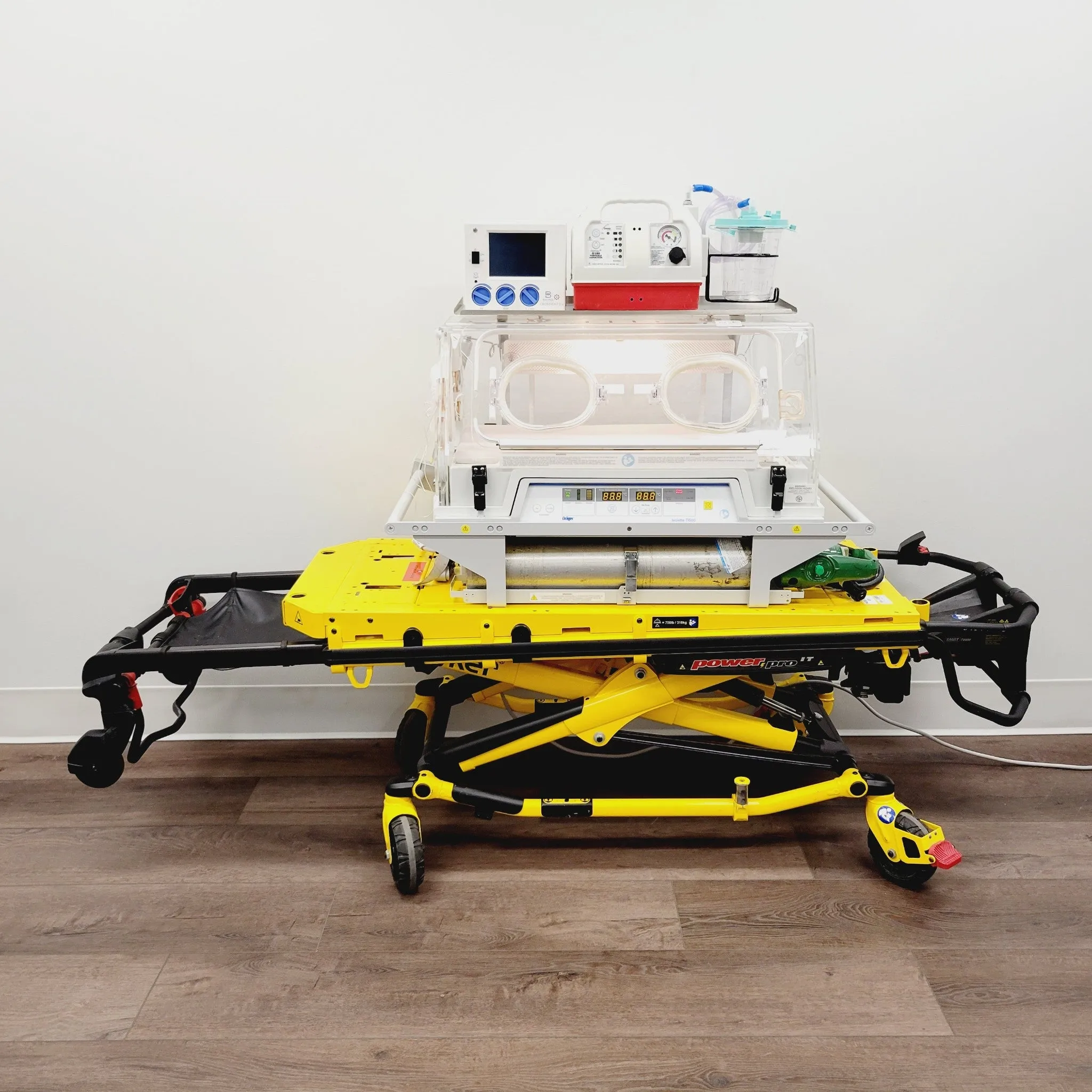 Stryker Power Pro IT Ambulance Cot w/ Drager Isolette TI500 700LB Capacity 6516