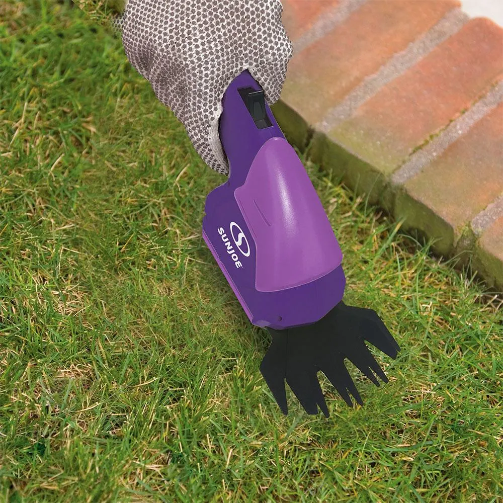 Sun Joe HJ604C-PRP 2-in-1 Cordless Grass Shear   Hedger | 7.2 V (Purple)