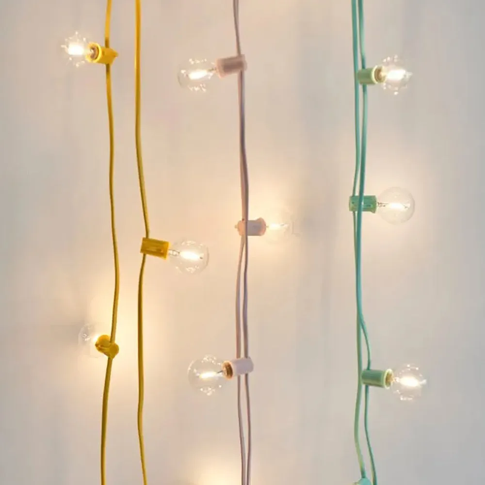 Teal Festoon Lights - String of 15