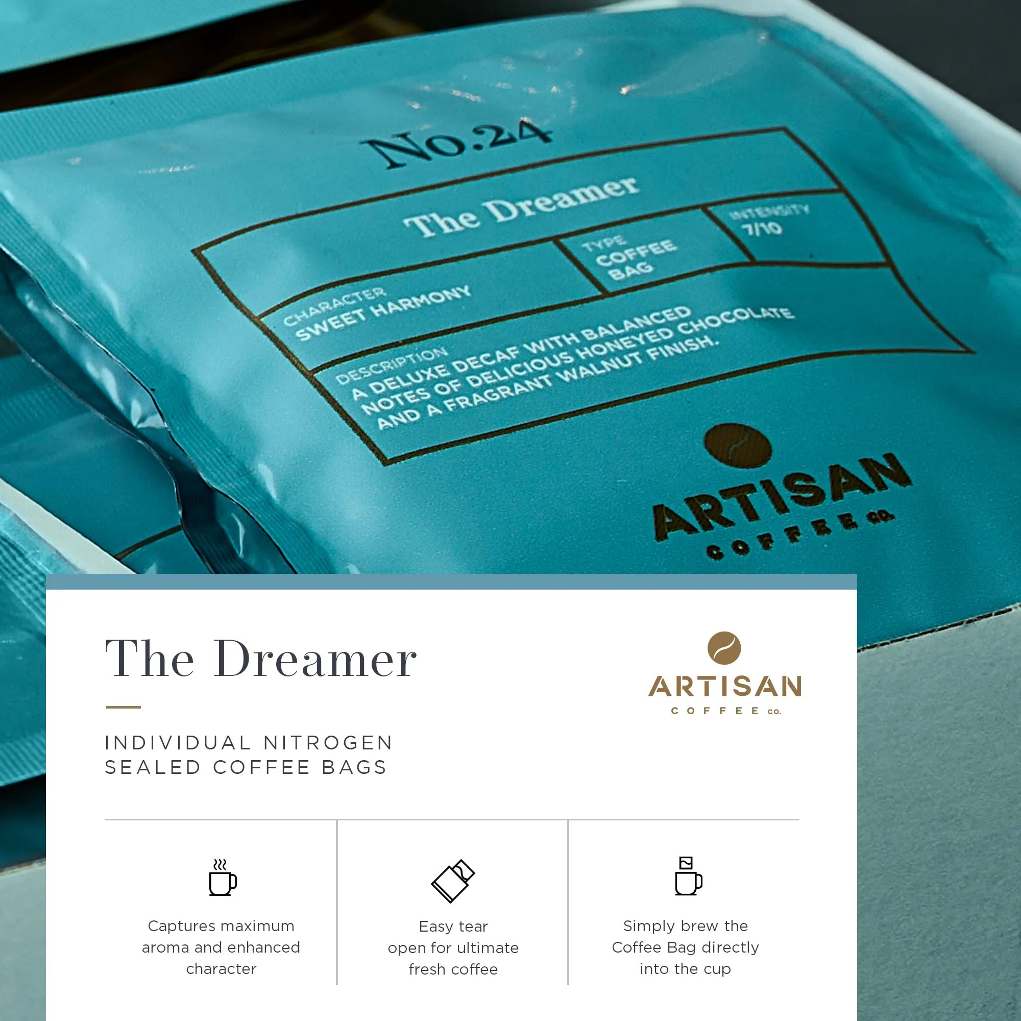 The Dreamer Decaf Coffee Bag