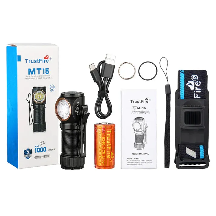 TrustFire MT15 Rechargeable Multifunctional Headlamp