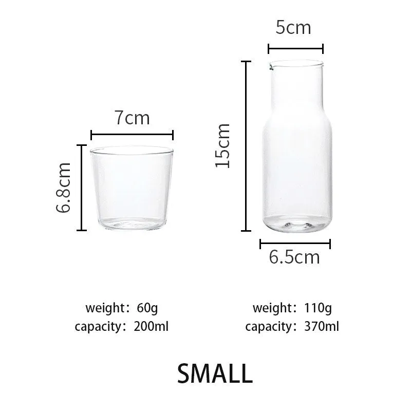 Tumbler Glass Water Carafe Set