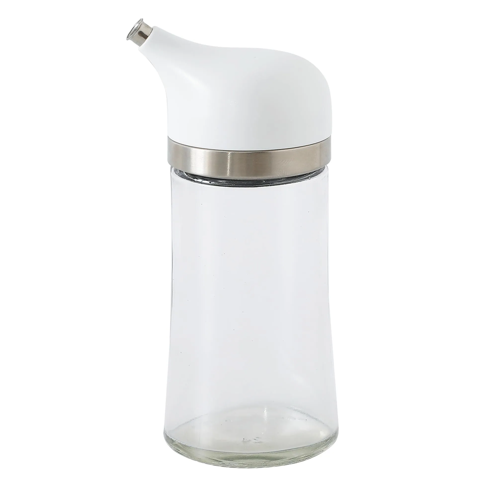 UMAI Small Glass Oil Dispenser With Leakproof Lid (140ml) | Oil Container Bottle For Kitchen | Oil Jar | Vinegar Dispenser | Glass Oil Bottle | Oil Can For Kitchen (White Cap)