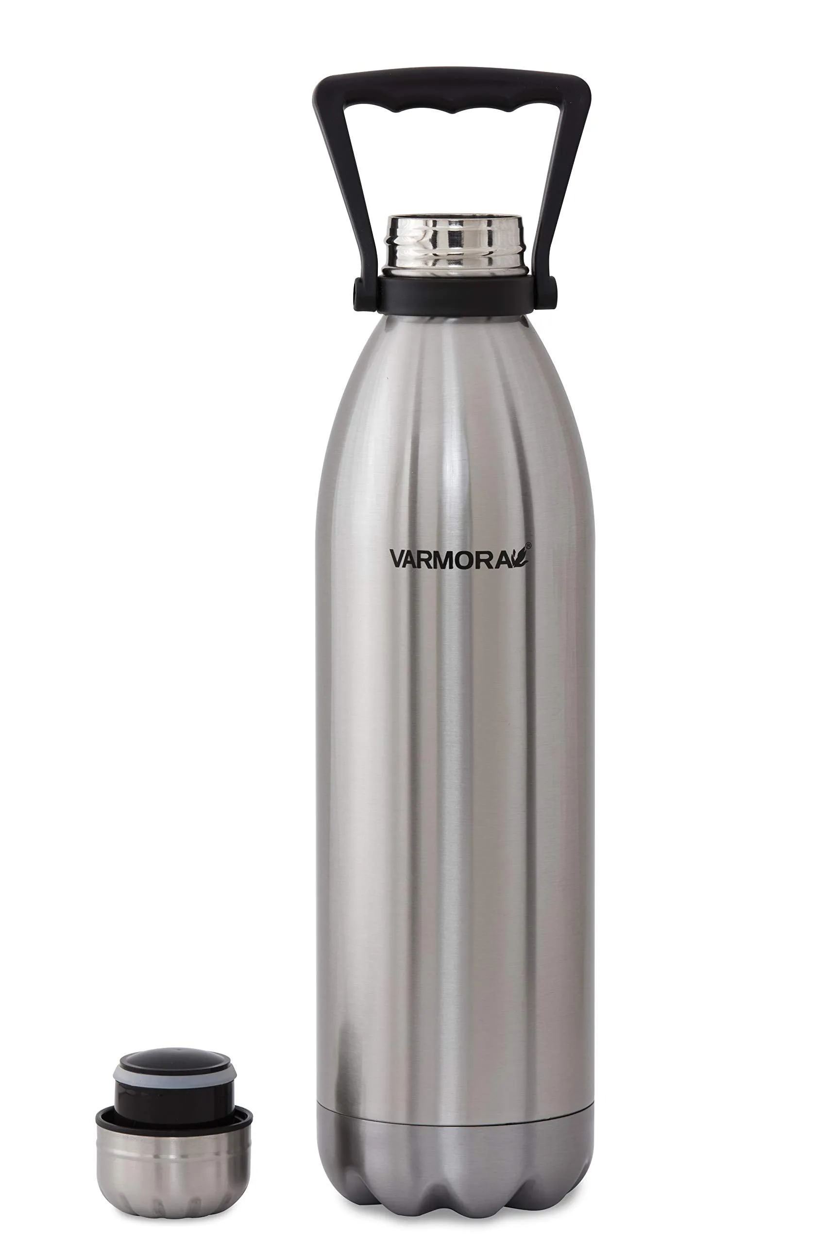 Varmora Silky Double Wall Ss Vacuum Flask Bottle Silver, Silver, 1800 Ml