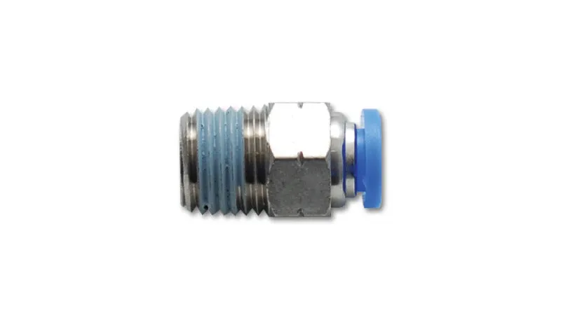 Vibrant Adapter Fitting Straight 1/8" NPT Male to 1/4" Female Pushlock Stainless/Plastic - Each