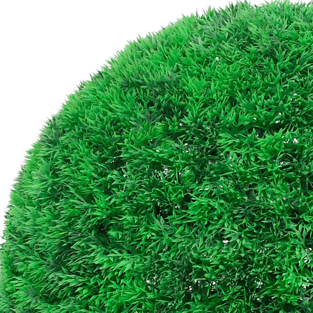 vidaXL Artificial Boxwood Balls with LED Lights 2 pcs Green 35 cm