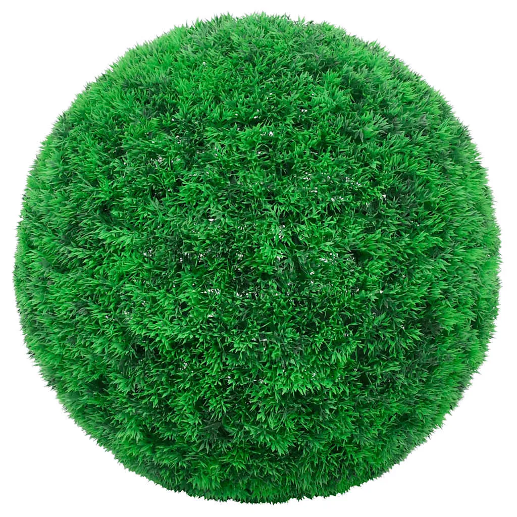 vidaXL Artificial Boxwood Balls with LED Lights 2 pcs Green 35 cm