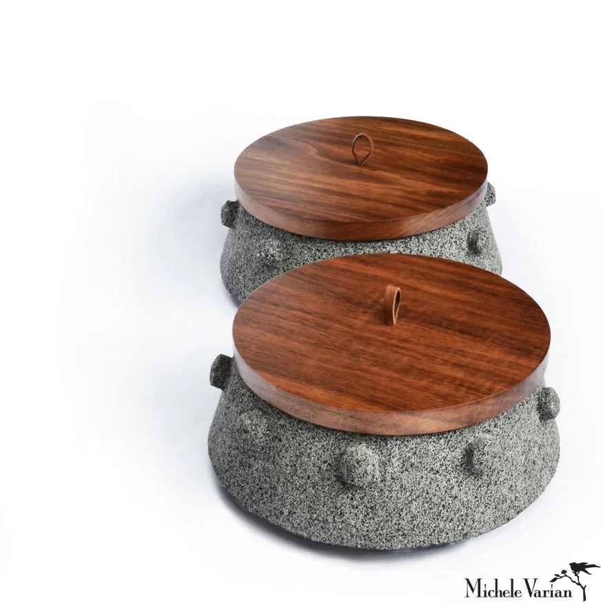 Volcanic Stone Tortillero Tepetl Lidded Box