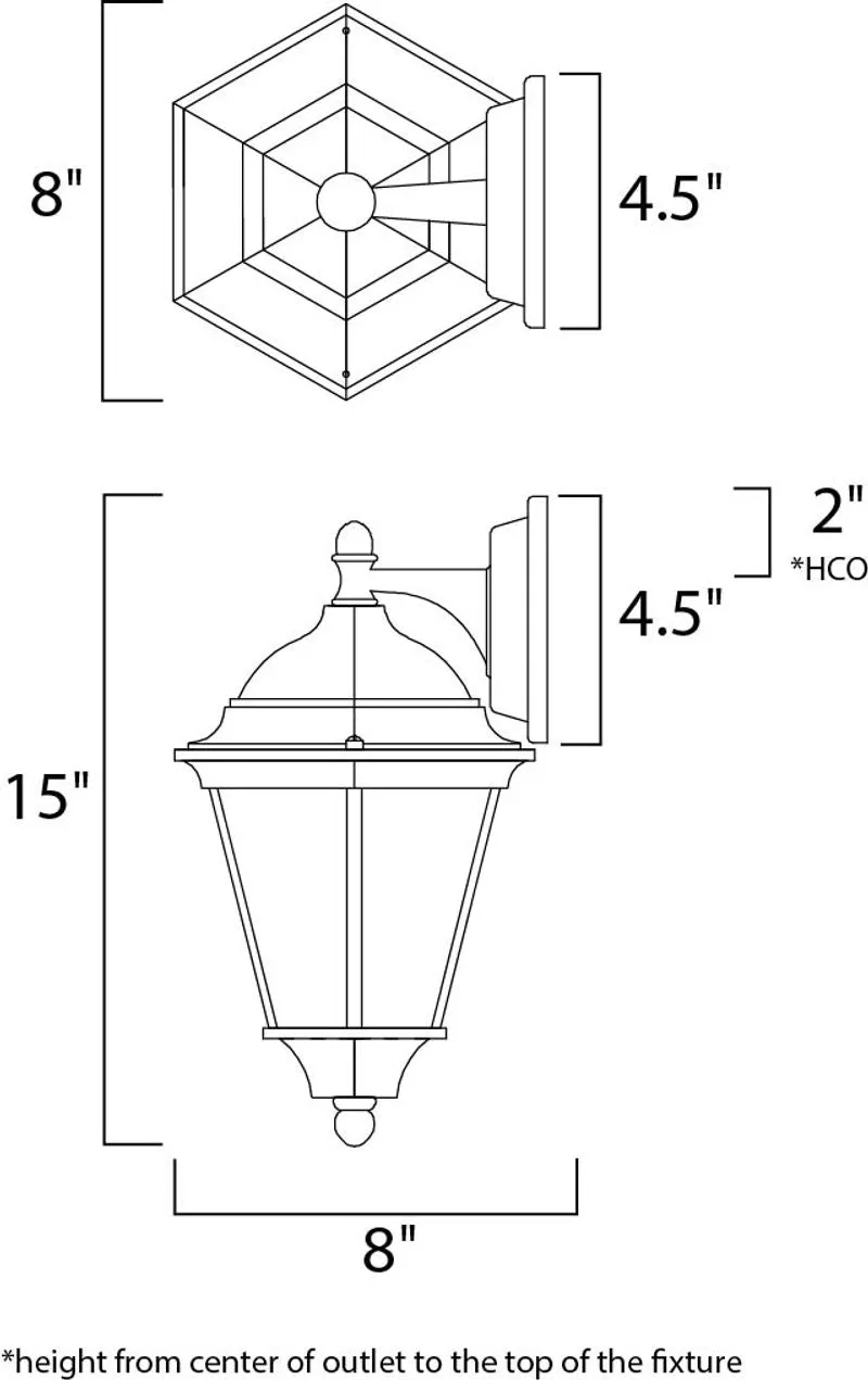 Westlake E26 8" Hanging Outdoor Wall Sconce