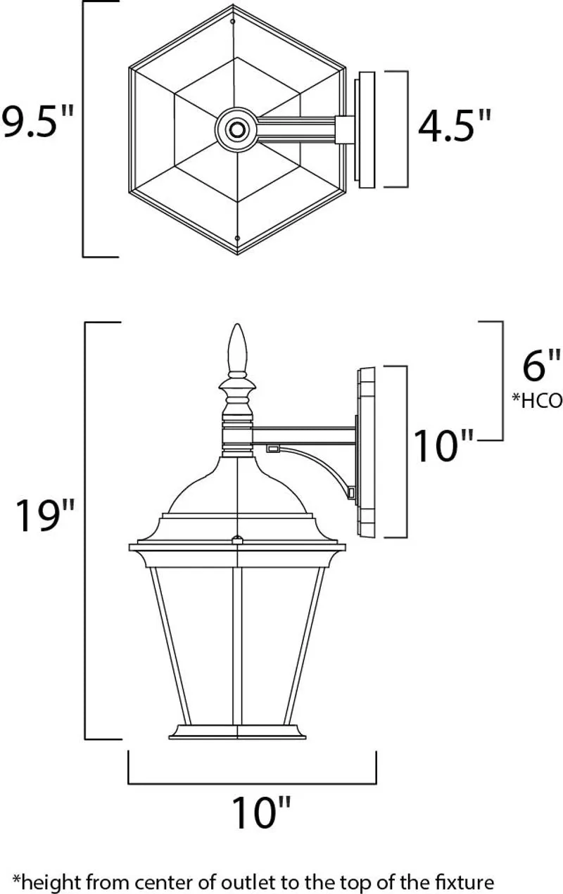 Westlake E26 9.5" Hanging Outdoor Wall Sconce