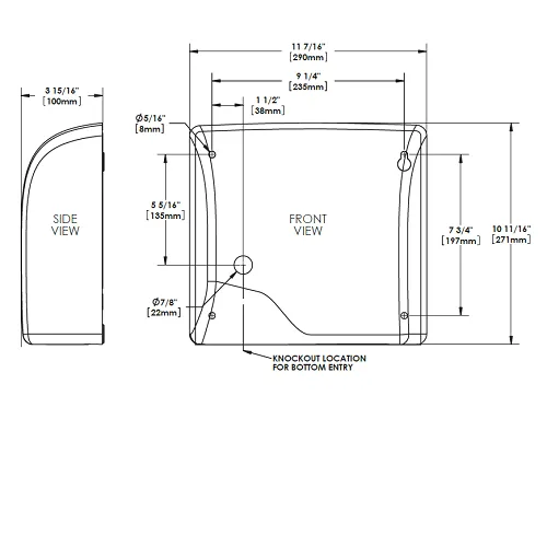 WORLD DRYER® L-971 SLIMdri® ***DISCONTINUED*** No Longer Available in Brushed Chrome - Please see WORLD L-973A or Q-973A2