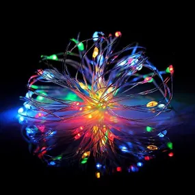 XERGY 10 Meter 100 LED's Fairy Decoration Stary String- 2 M USB Powered (3 Copper Wires, Premium Durable Quality) Multi Color Christmas NYE Decoration Lights Festival Rice Light