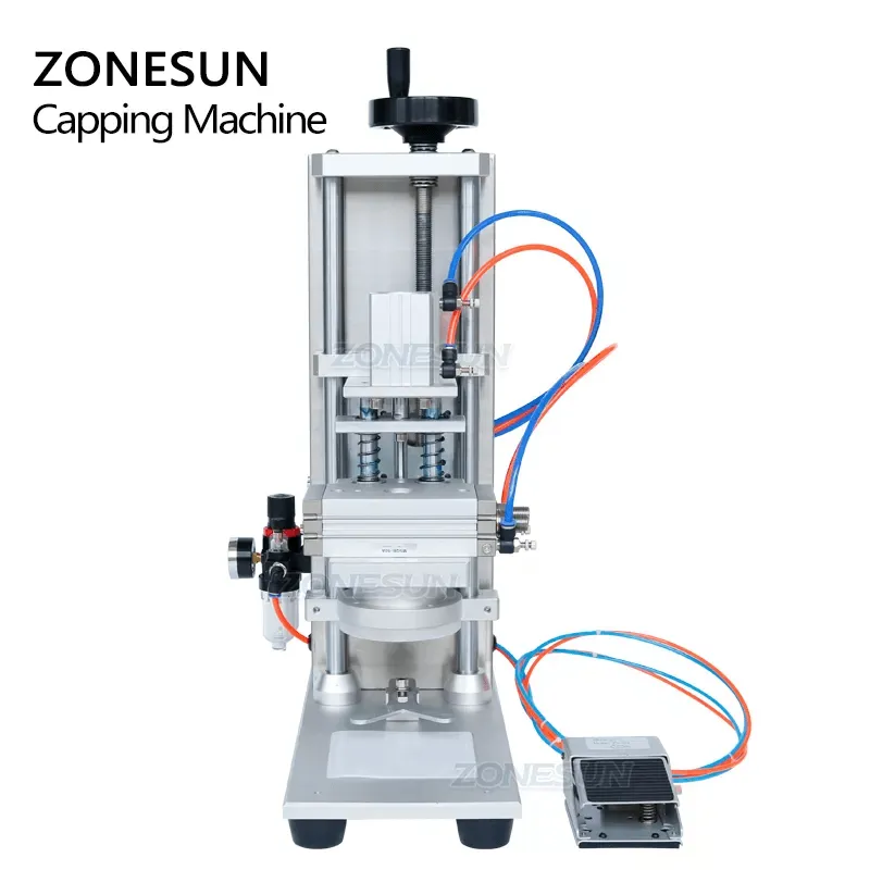 ZS-XG450D Semi-automatic Metal Twist-off Fruit Jam Jar Bottle Capper Screw Capping Machine